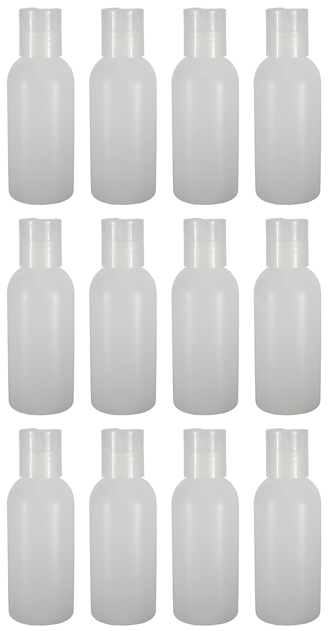 12 - Natural 2-ounce Bottles (Disc Cap)