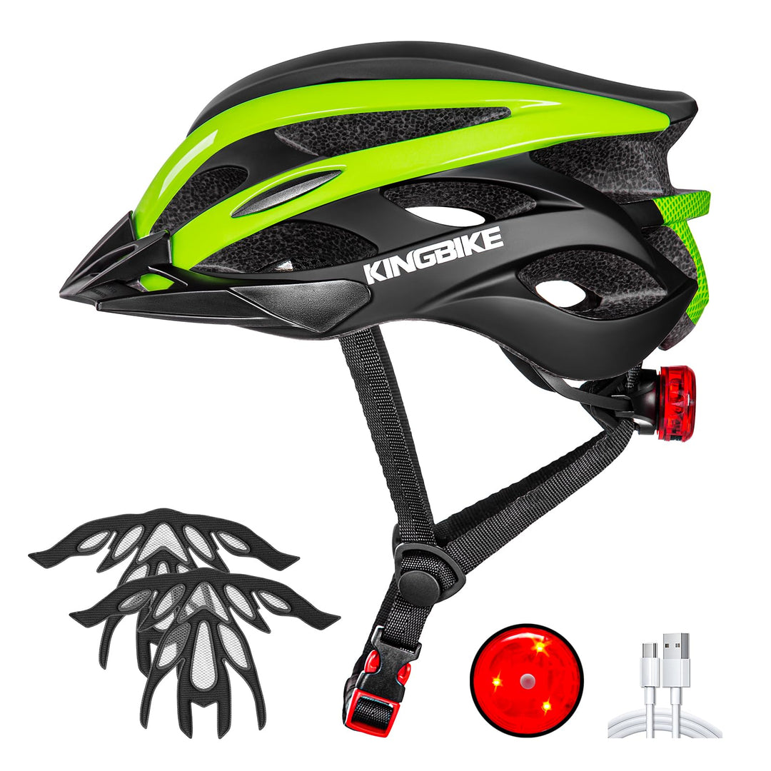 Bike Helmet Men Women Bicycle Adult Cycling Road Mountain MTB Helmets for Mens Womens Adults Casco para Bicicleta with Safety Light Portable Bag Accessories