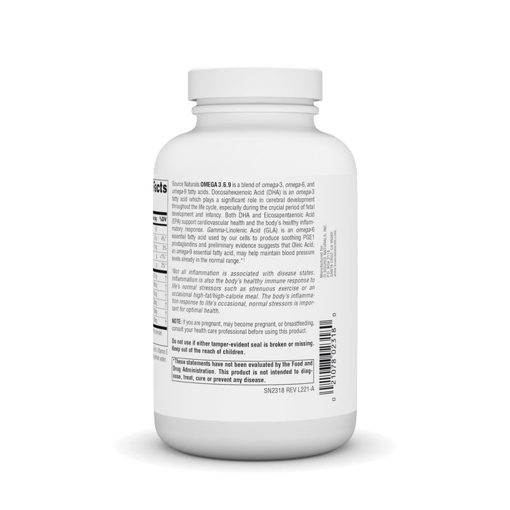 Omega 3-6-9, Essential Fatty Acid Complex for Heart and Brain Health* - 120 Softgels