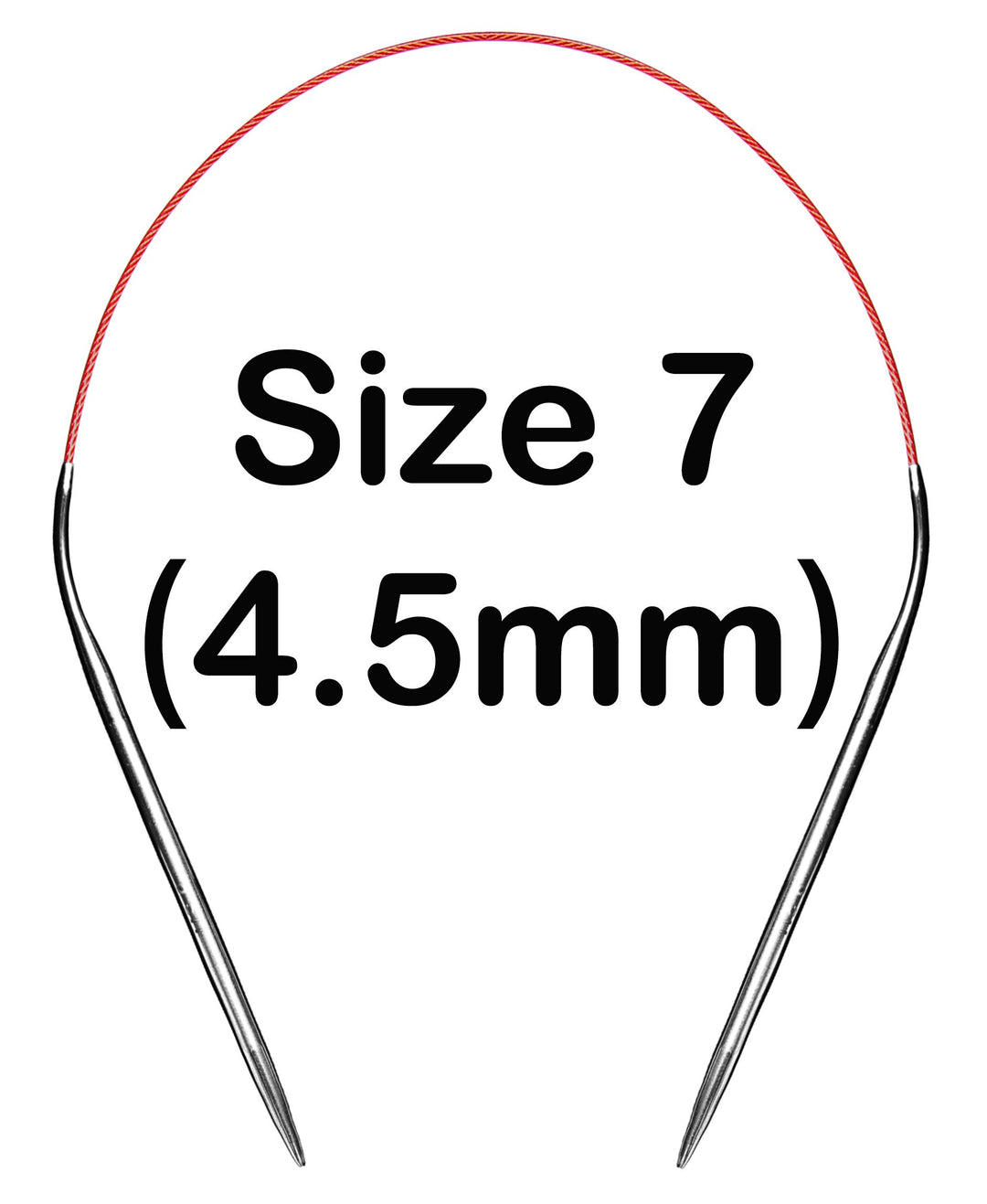 Size 7 Circular Knitting Needles 16 Inch Set Round Metal Kit
