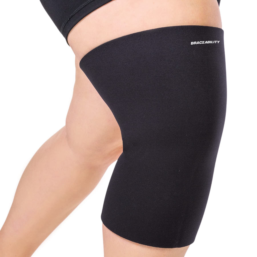 Plus Size Neoprene Knee Sleeve - XXXXL Compression Support Brace for Bariatric Men and Women with Arthritis Joint Pain or Kneecap Instability, Fitting Big Legs and Large Thighs (4XL)