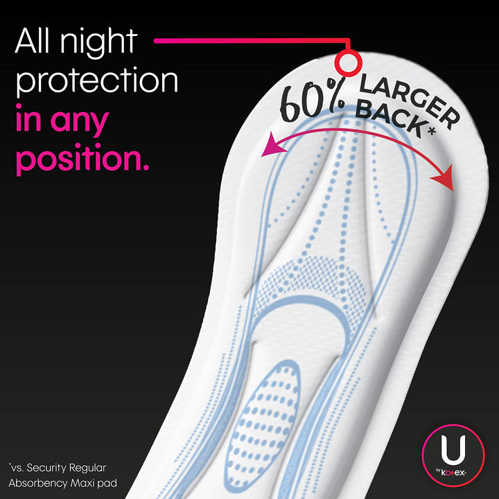 Maxi Pads, Overnight, Unscented 14 each