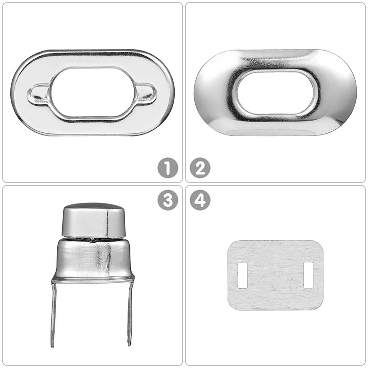 12pcs Purse Twist Turn Lock Purse Lock Clasp Lock Closure Turn Locks for DIY Craft Leather Handbag Bag Hardware (Silver)