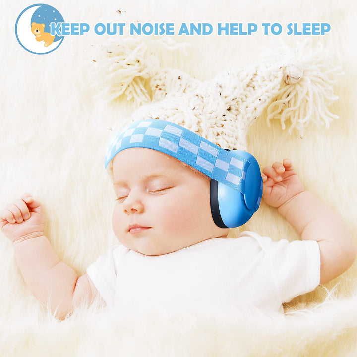 Baby Ear Protection Noise Cancelling Ear Muffs Toddler Headphone with Adjustable Elastic Headband for Baby 3-36 Month
