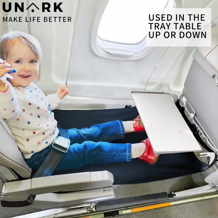 Airplane Footrest,Travel Toddler Bed,Portable Toddler Bed for Travel,Travel Foot Rest for Airplane Flights,Toddler Airplane Bed,Airplane Seat Extender for Kids(Black)