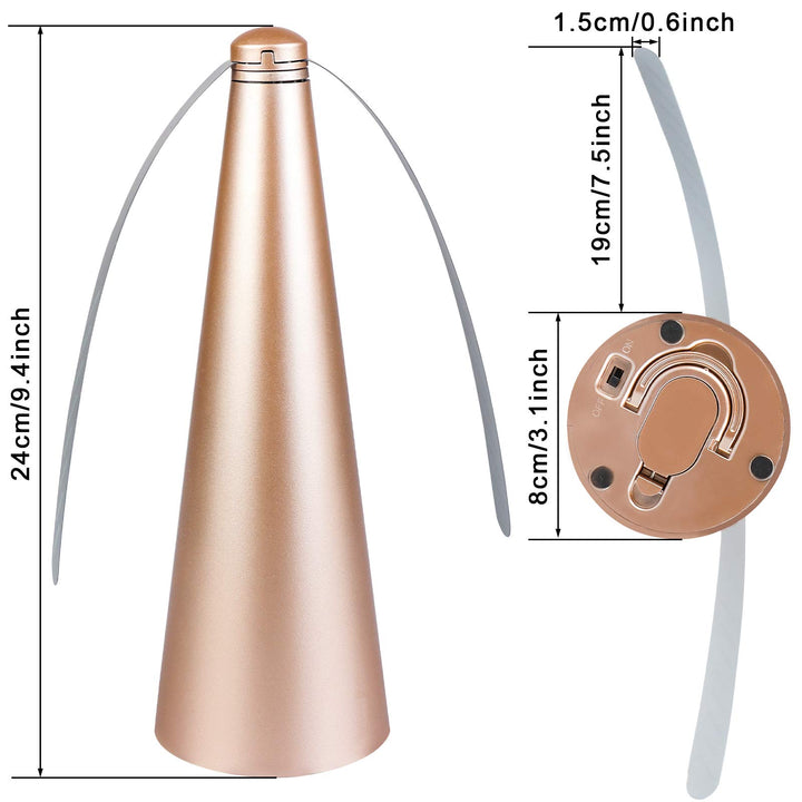 3 PCS Fly Fan for Table Picnic Gold Fly Fan Outdoor Food Fruit Fans for Indoor Outside Meal Table Fly Fan for Restaurant Home Party