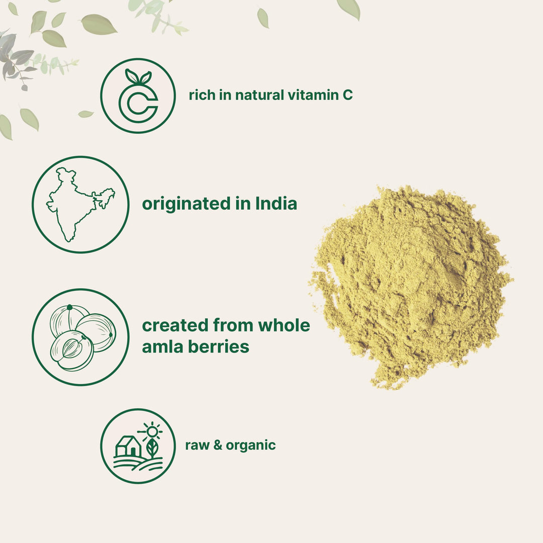 Organic Amla Powder (Amalaki) | 32oz, India Origin Gooseberry Powder | Rich in Vitamin C, Antioxidants, Supports Immune, Digestive & Skin Health, Non-GMO, Vegan & Keto Friendly