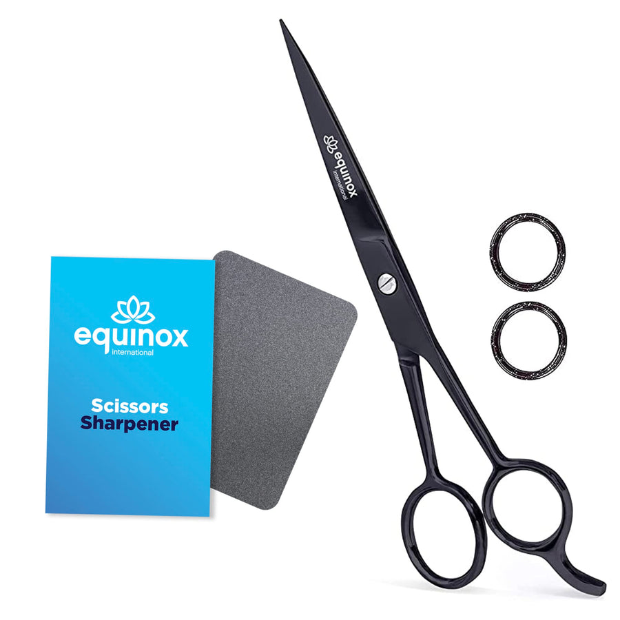 Professional Hair Cutting Scissors - 6.5 Inches Overall Length - Barber Scissors for Men and Women - Professional Scissors for Salon and Home Use - Black Professional Shears