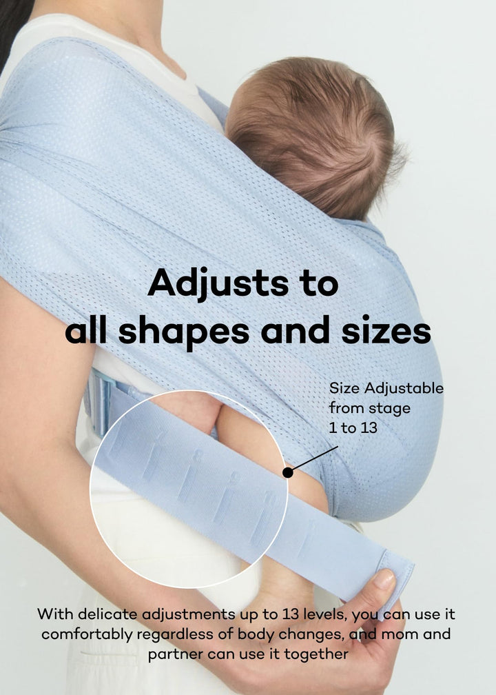 Baby Carrier Flex AirMesh Premium Material - Adjustable, Easy to Wear and Wrap Baby Sling, Perfect for Newborn Babies Essentials up to 44 lbs, (M-4XL) - Mocha