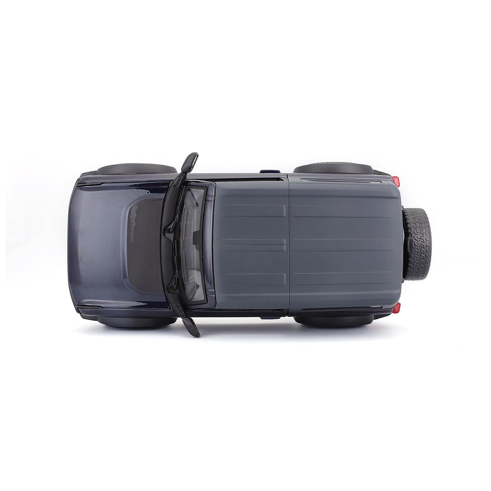 2021 Ford Bronco Wildtrak Dark Blue Metallic with Dark Gray Top Special Edition 1/18 Diecast Model Car