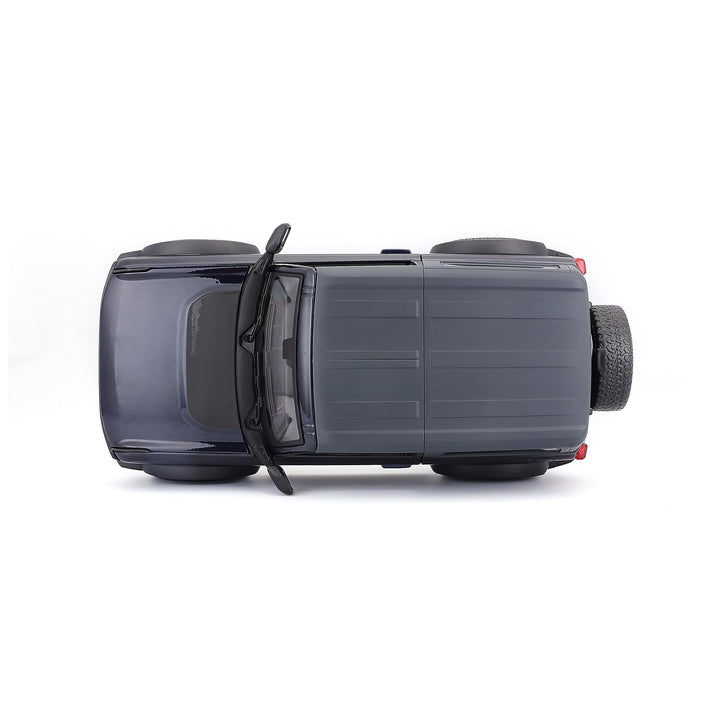 2021 Ford Bronco Wildtrak Dark Blue Metallic with Dark Gray Top Special Edition 1/18 Diecast Model Car