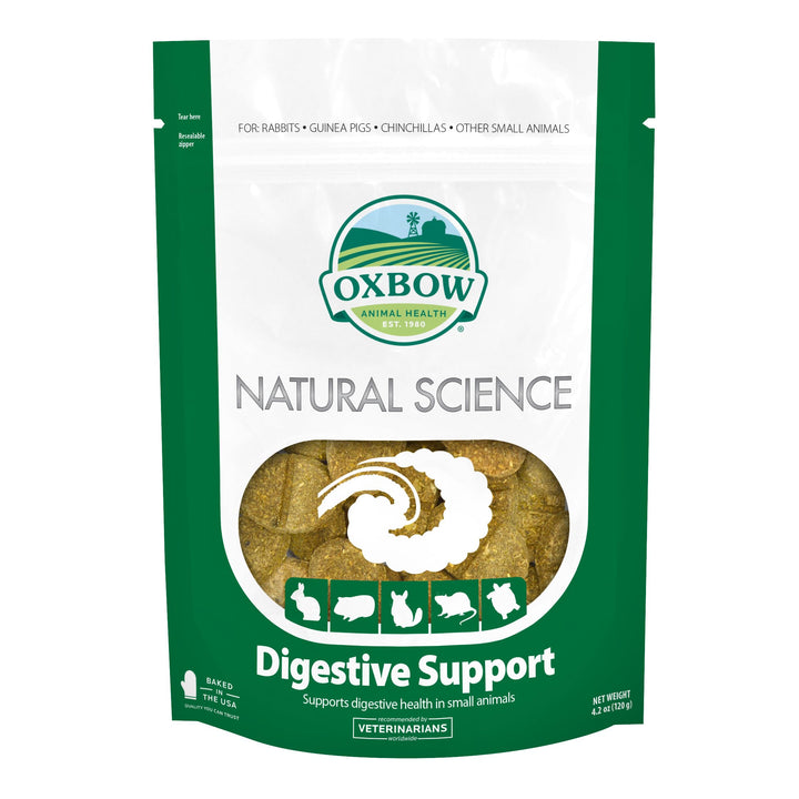Animal Health Natural Science Digestive Support, High Fiber Supplement for Rabbit & Guinea Pig, Made with Timothy Hay, Includes Chicory Root, Ginger Root, Chamomile, Made in USA, 4.2 oz Bag