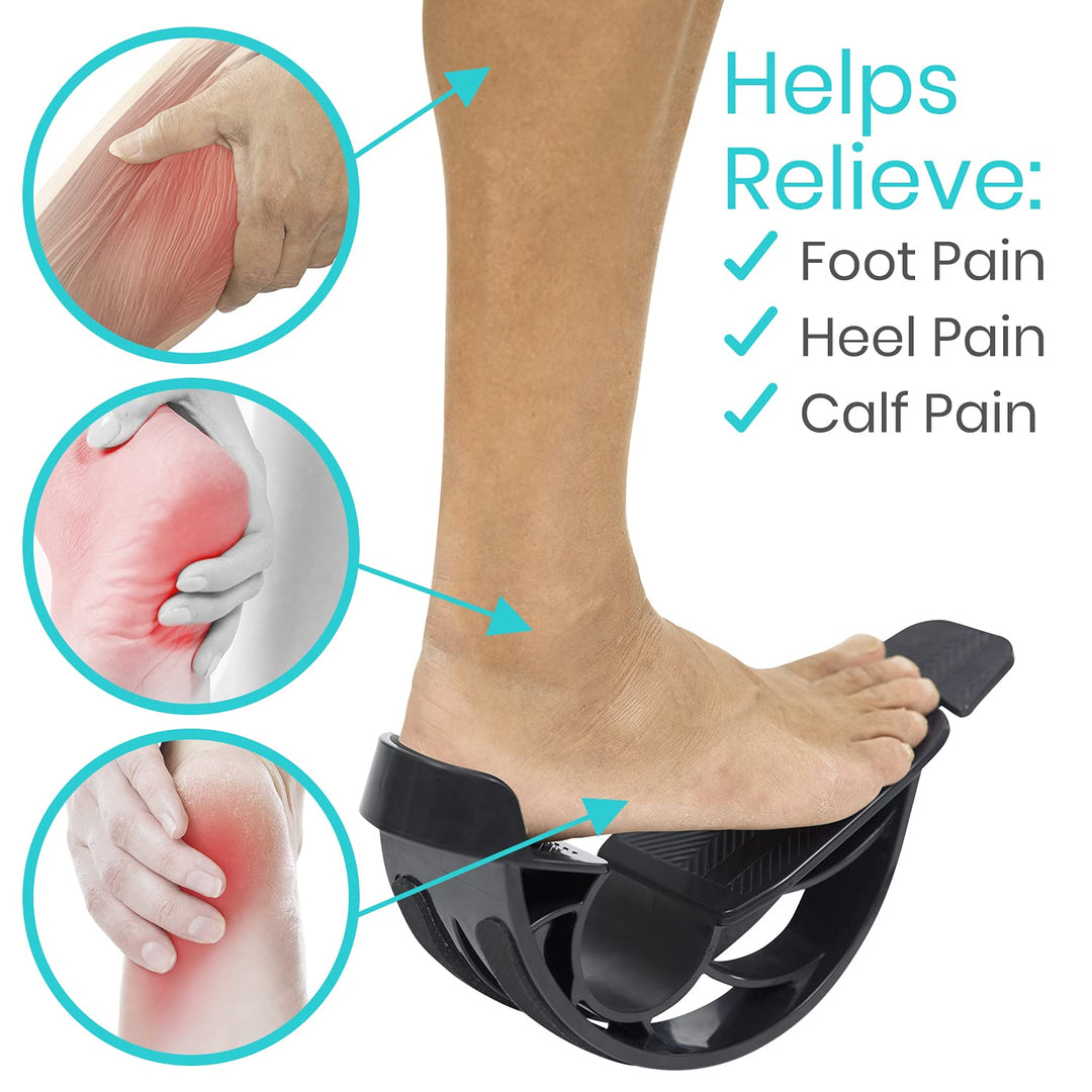 Calf Stretcher Foot Rocker - for Pro Shin Splint Relief, Achilles, Plantar Fasciitis, Heel, Ankle Strengthening - Roller Therapy Device Gift for Runners, Running, Stretching, Severs Disease