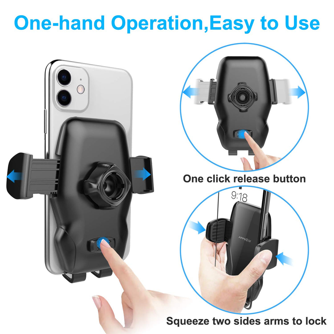 Car Phone Holder Mount Universal Dashboard Windshield Phone Mount for Car Sturdy Suction Cup Compatible with iPhone Samsung All 4”-7” Phones