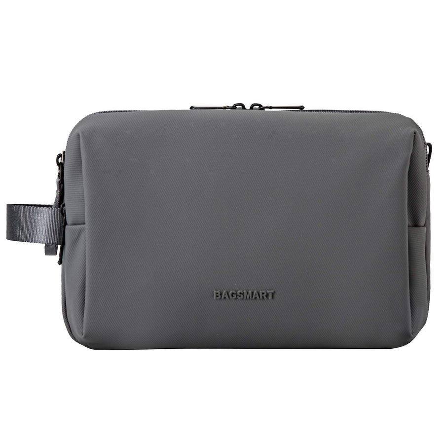 Toiletry Bag for Men, Travel Toiletry Organizer Dopp Kit Water-resistant Shaving Bag for Toiletries Accessories, Door Room Essentials,Grey-medium