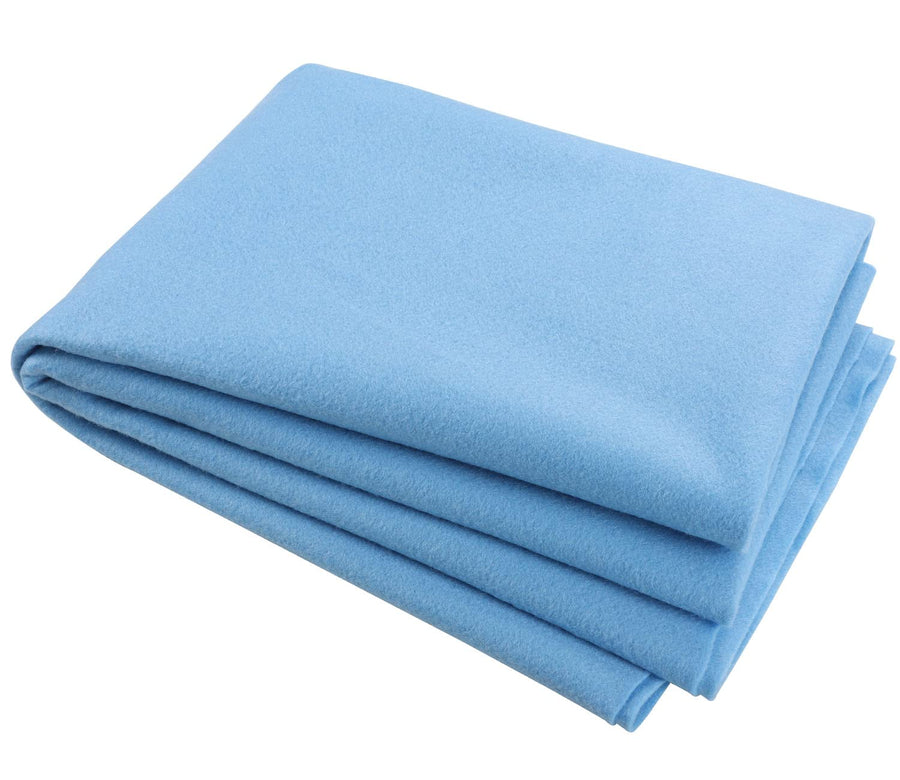 Picheng Solid Color 36x54(91cm x 137cm) Soft Felt Fabric Sheets 1.4mm Thick, 1 Yard Soft Nonwoven Fabric Sheets Suitable for Sewing and Handmade DIY Craft Projects (Light Blue)