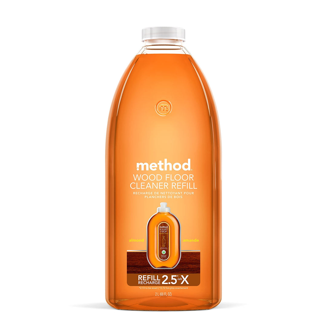 Hardwood Floor Cleaner Squirt + Mop Refill, Almond, For Sealed Hardwood and Laminate Floors, 68 Fl Oz (Pack of 1)