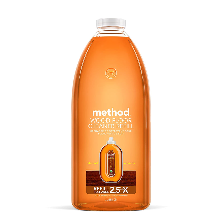 Hardwood Floor Cleaner Squirt + Mop Refill, Almond, For Sealed Hardwood and Laminate Floors, 68 Fl Oz (Pack of 1)
