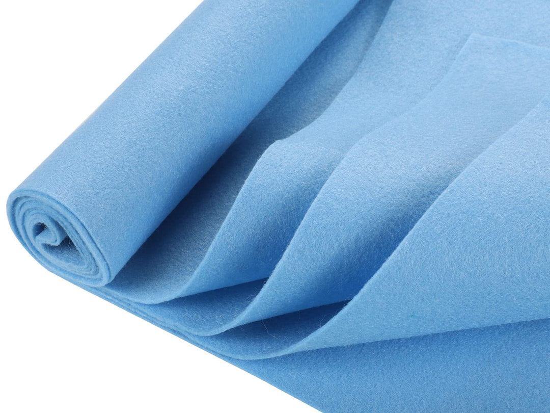 Picheng Solid Color 36x54(91cm x 137cm) Soft Felt Fabric Sheets 1.4mm Thick, 1 Yard Soft Nonwoven Fabric Sheets Suitable for Sewing and Handmade DIY Craft Projects (Light Blue)