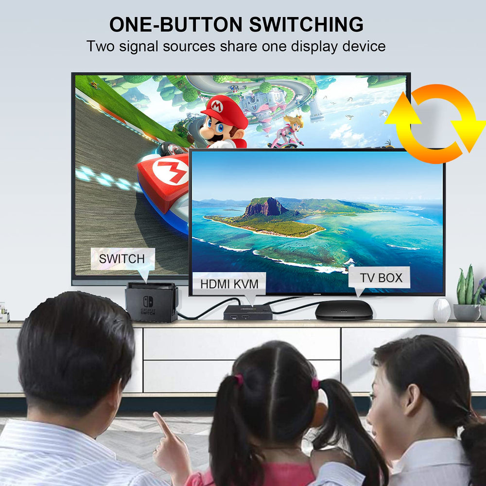 USB 3.0 Switch Selector, 2 in 2 Out USB Switcher for 2 Computers Share 2 USB Devices, Mouse, Keyboard, Scanner, Printer, 2 USB 3.0 Cables Included