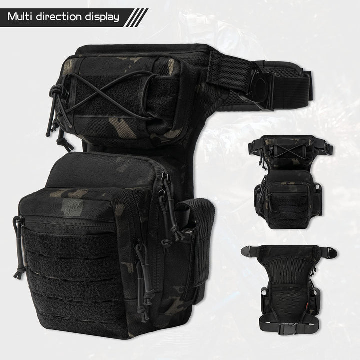 Drop Leg Bag for Men Women Military Tactical Thigh Pack Pouch Multifunctional Tactical Package Outdoor Hiking Thigh Bag, Nylon