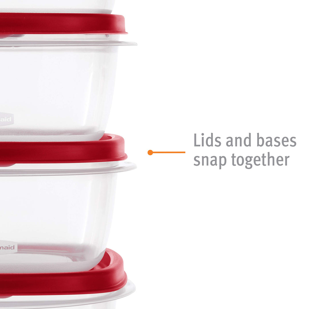 Easy Find Vented Lid Food Storage Containers, 5-Cup, Red
