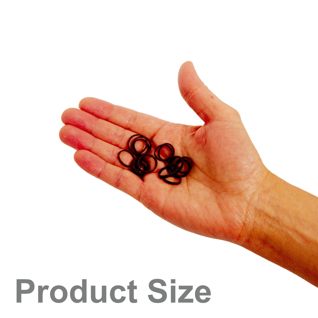 1000 Count Rubber Bands in Re-closable Container for Ponytails and Braids (Black)