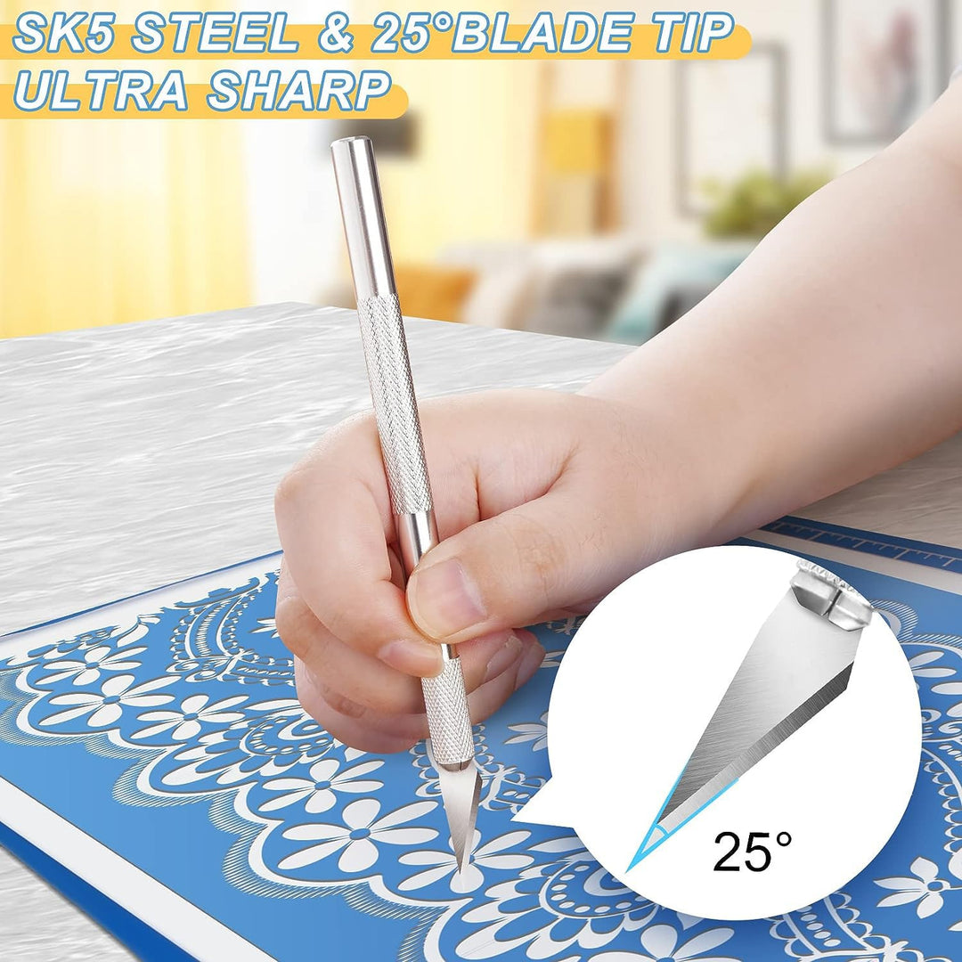 Vinyl Cutting Tools, Craft Weeding Tools Set with Paper Cutter, Scrapbooking Tools Vinyl Trimmer Tool Set for Weeding Vinyl, Silhouettes, Cameos, Lettering