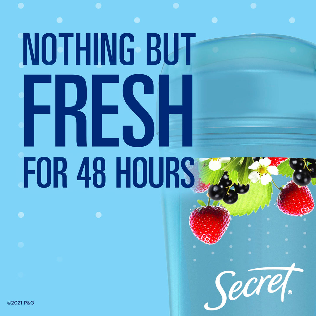Fresh Clear Gel Deodorant for Women, Summer Berry, 2.6 oz each, Pack of 2