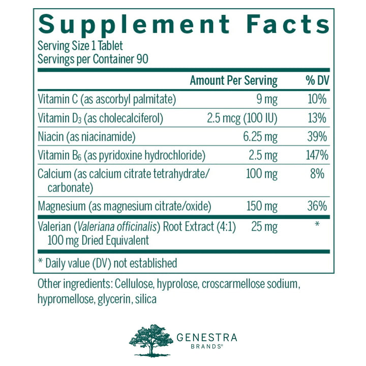 Mag Cal Plus | Magnesium, Calcium, Vitamin D, B Vitamins and Valerian | 90 Tablets
