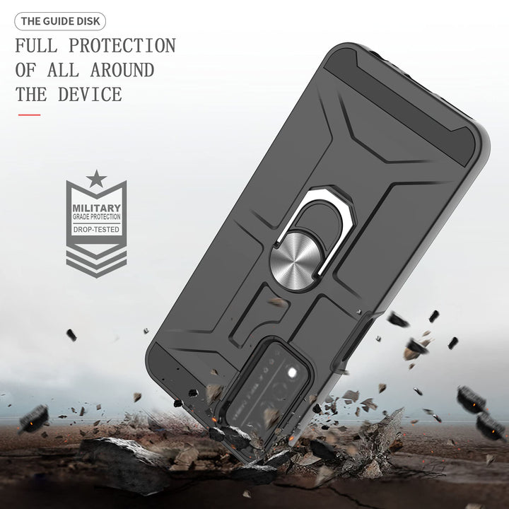 for TCL ReVVL V+ 5G Case,T Mobile Revvl V Plus 5G Case with HD Screen Protector,360 Degree Rotating Ring Kickstand Holder Dual Layers of Shockproof Case Revvl V+ 5G 6.82-ZS Rose Gold