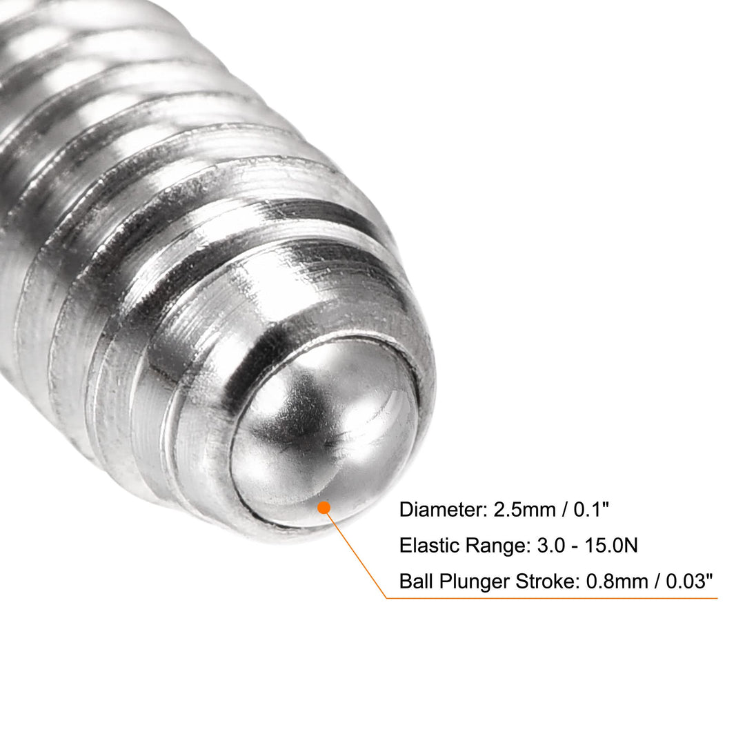 Ball Point Set Screws, M4 x 6mm 304 Stainless Steel Metric Spring Hex Socket Screw 20pcs