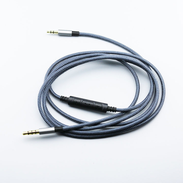 3.5mm to 2.5mm Male Audio Cable for Bose Noise Canceling 700, QC35, QC35ii, oe2, oe2i Headphones, Remote Volume Control Mic for Samsung Galaxy Xiaomi Huawei Android Phone(Gray)