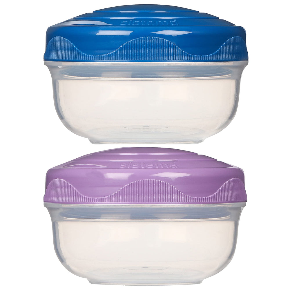 to GO PortionPod Food Storage Containers, Small Snack Pots, BPA - Free, Assorted Colours, 2 x 210 ml
