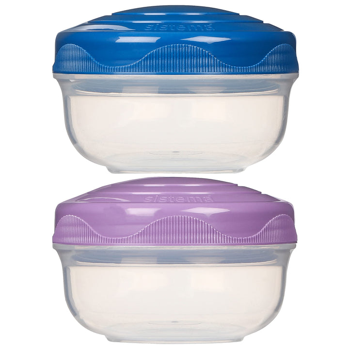 to GO PortionPod Food Storage Containers, Small Snack Pots, BPA - Free, Assorted Colours, 2 x 210 ml