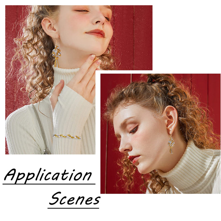 109 Yards 1.5mm Metallic Cord Gold Thread String Braided Metallic Beading Cords Metallic Tinsel Cord Tinsel String Braids Hair Cords for Gift Wrap Christmas Tree Ornaments Hanging