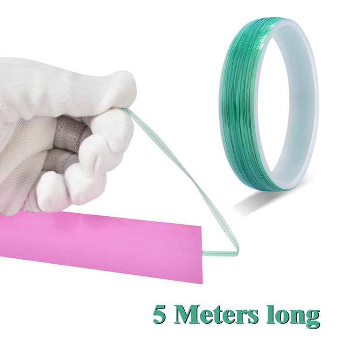 Knife-Less Tape for Vinyl Wrap Tool Kit, Finish Line Tape Vinyl Cutting Tape, Felt Squeegee Micro Squeegee Safety Tape Cutter Car Wrap Kit- for Motorcycle&Car Vinyl Wrap Detailer 16FT(5M)