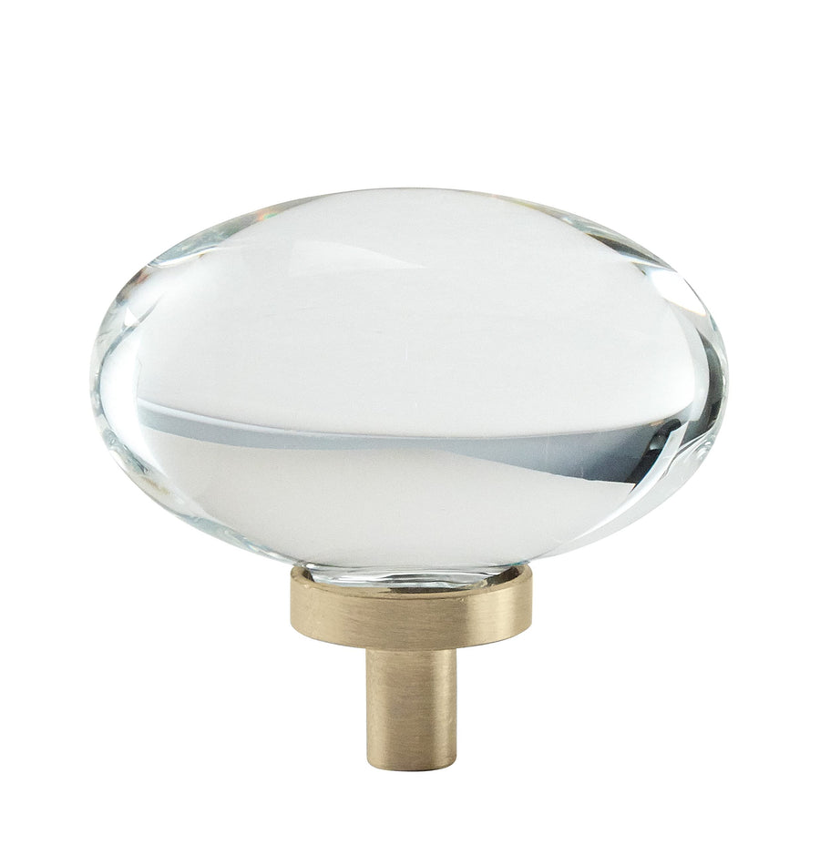 | Cabinet Knob | Clear/Golden Champagne | 1-3/4 inch (44 mm) Length | Glacio | 1 Pack | Drawer Knob | Cabinet Hardware