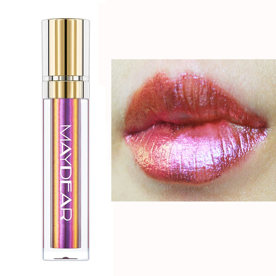 chameleon lipstickï¼Å’Long Lasting Waterproof Colourful Diamond Shimmer Lip Gloss for Women Girls Makeup kit