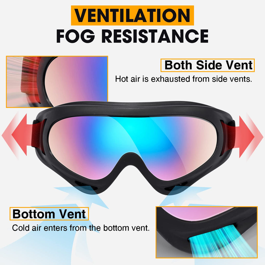 Kids Motorcycle Goggles, 2-Pack Dirt Bike Goggles for Child, ATV Off-Road Racing Goggles for Boys Girls
