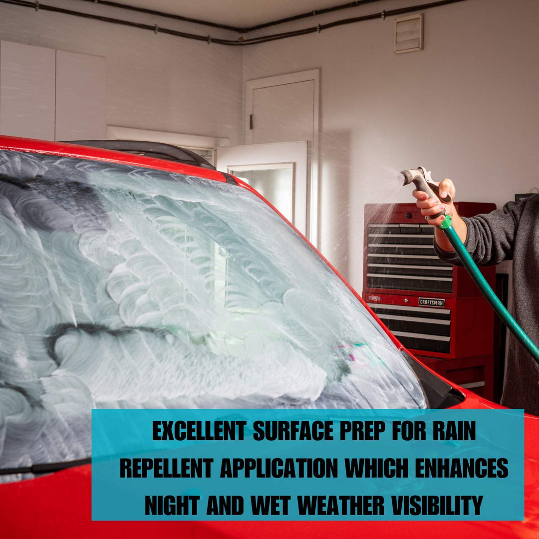 91411 3.38-Ounce Glass Stripper Water Spot Remover Kit Eliminates Coatings, Waxes, Oils and More to Polish and Restore Automotive Glass , white