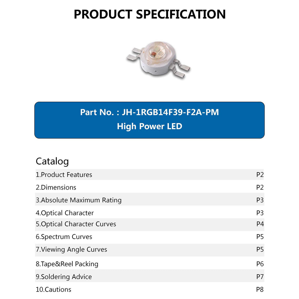 10PCS CE ROHS Approved High Lighted High Power LED Chip 3W RGB LED Diode 4PIN Common Anode