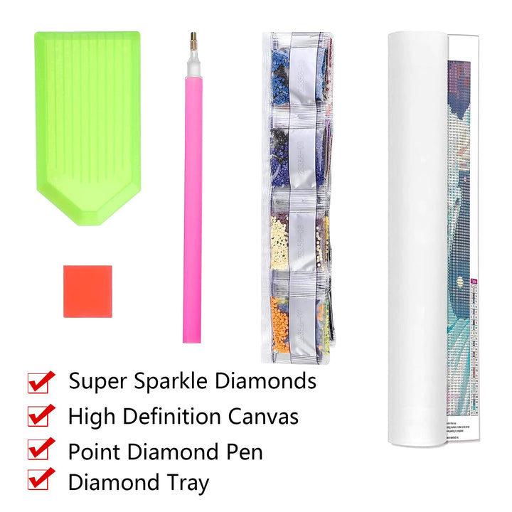 5D Diamond Art Painting Kits Buddha Flower Round Full Drill, DIY Paint with Diamonds Art Oil Painting Statue Crystal Rhinestone Cross Stitch for Home Office Wall Crafts Decorations 12×16 Inch