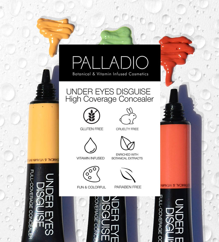 Full Coverage Concealer, Under Eyes Disguise, Creamy Face and Eye Concealer, Evens Skin Tone, Conceals Blemishes, Dark Circles and Fine Lines, Use with Concealer Brush, Mocha