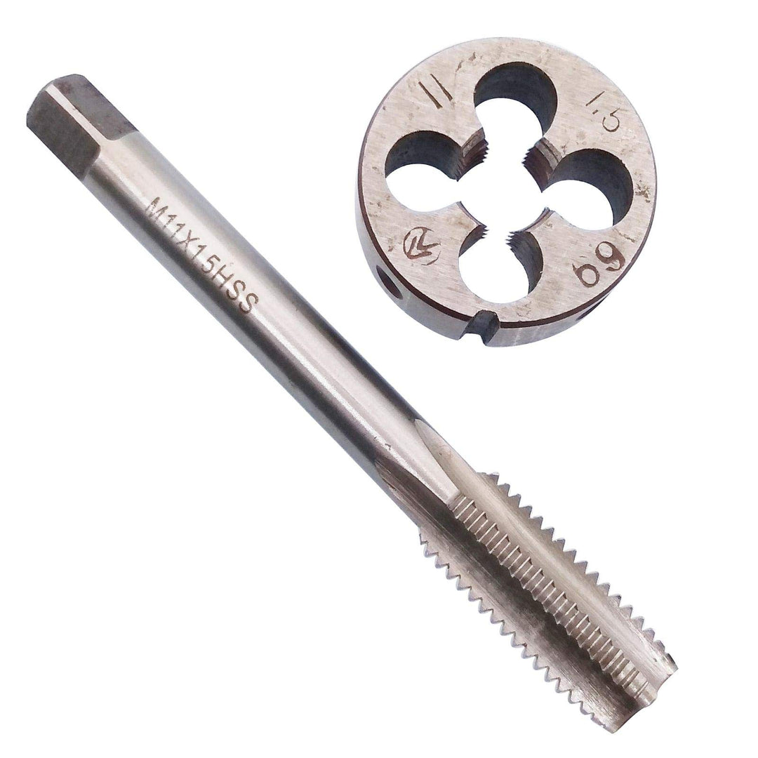 HSS M11 x 1.5mm Tap and M11 x 1.5mm Die Metric Thread Right Hand