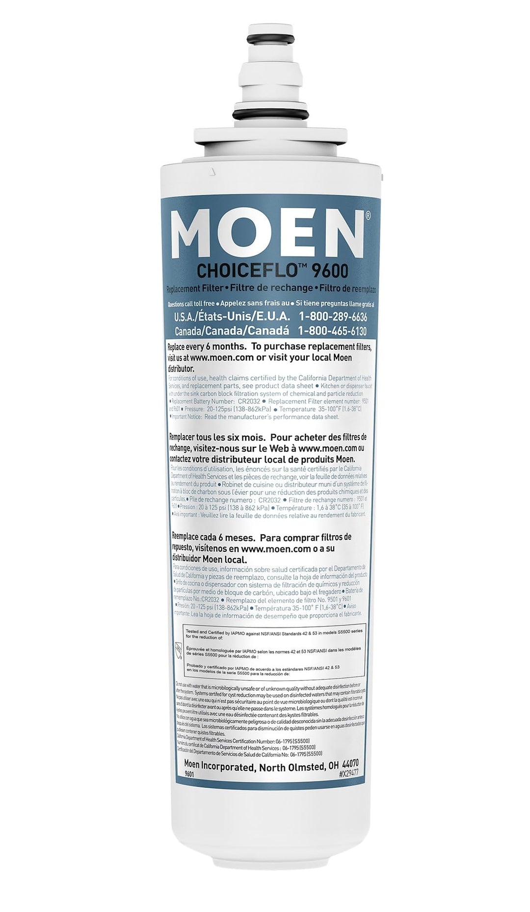 Moen 9601 Choiceflo, 9600 Replacement Filter