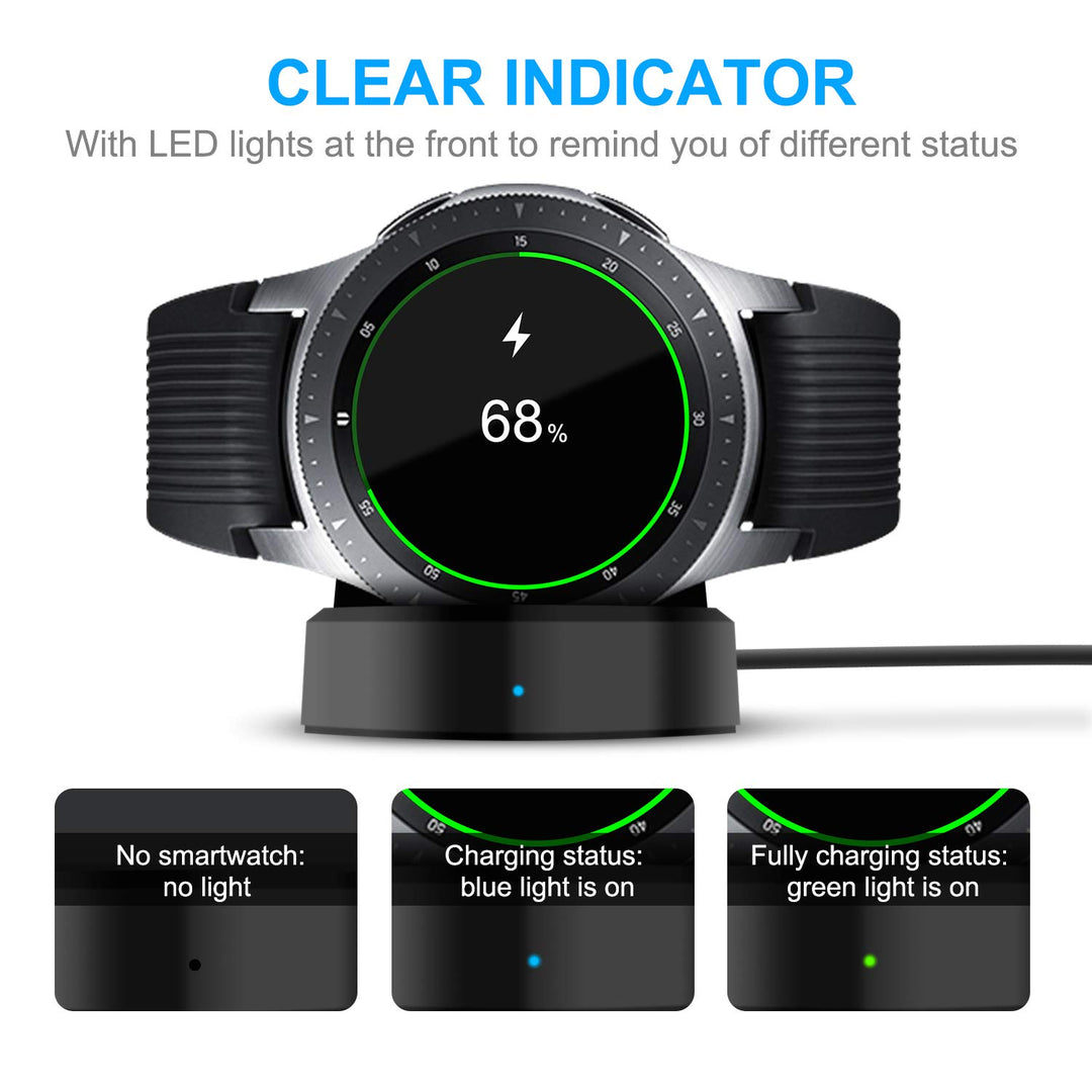 Updated Charger Compatible with Samsung Galaxy Smart Watch 42mm 46mm, Replacement Charging Dock Cradle Only for Samsung Galaxy Smart Watch SM-R800 SM-R810 SM-R815 (NOT for Active Watch)