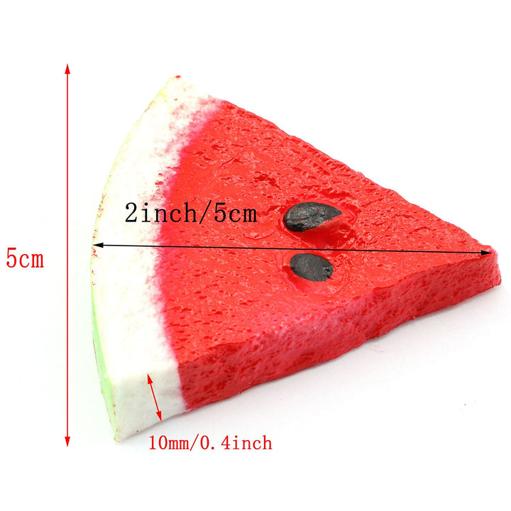 8pcs Simulation Fruit Watermelon Slices Artificial Fruit Realistic Model Decorative Fruits for Wedding Holiday Decoration Photography Props