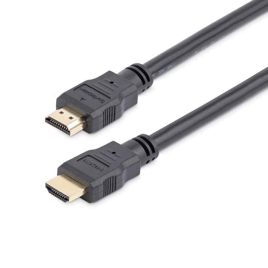 0.3m 1ft Short High Speed HDMI Cable - Ultra HD 4k x 2k HDMI Cable - HDMI M/M - 30cm HDMI 1.4 Cable - Audio/Video Gold-Plated (HDMM30CM),Black