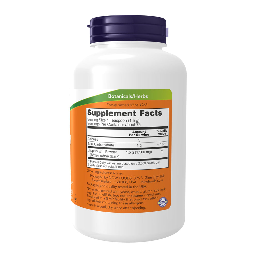 Foods Supplements, Slippery Elm Powder (Ulmus rubra), Non-GMO Project Verified, Herbal Supplement, 4-Ounce
